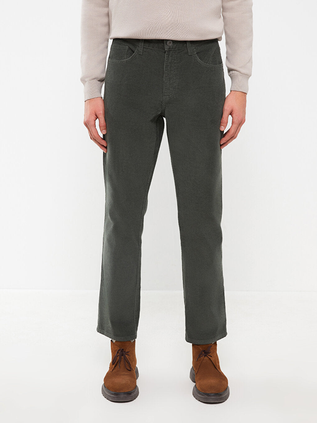 Standard Fit Velvet Men's Chino Trousers