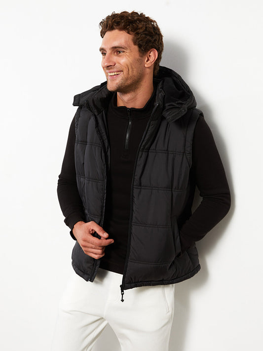 Standard Mold Hooded Men's Puffer Vest