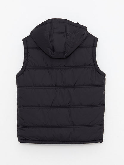 Standard Mold Hooded Men's Puffer Vest