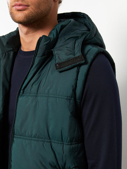 Standard Mold Hooded Men's Puffer Vest