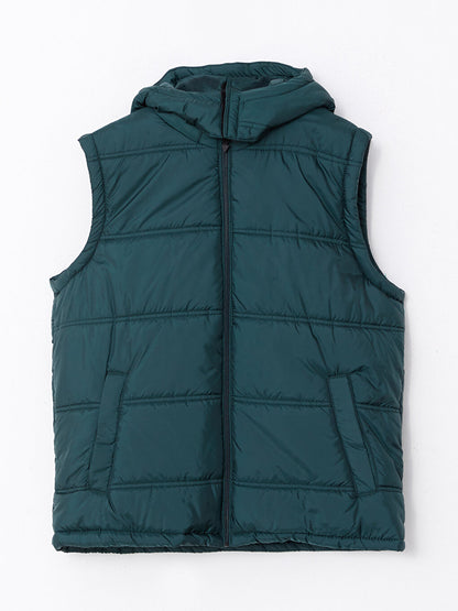 Standard Mold Hooded Men's Puffer Vest