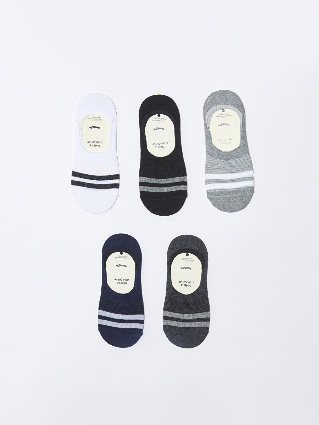 Striped Men's Ballerina Socks 5-pack