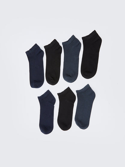 Striped Men's Bamboo Booties Socks 7-pack