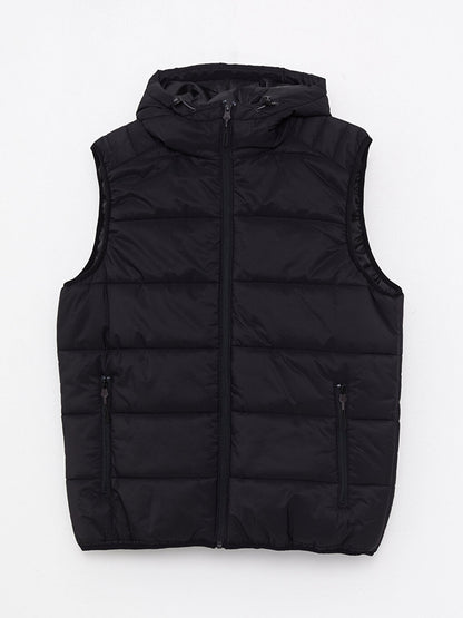 Standard Mold Hooded Men's Puffer Vest