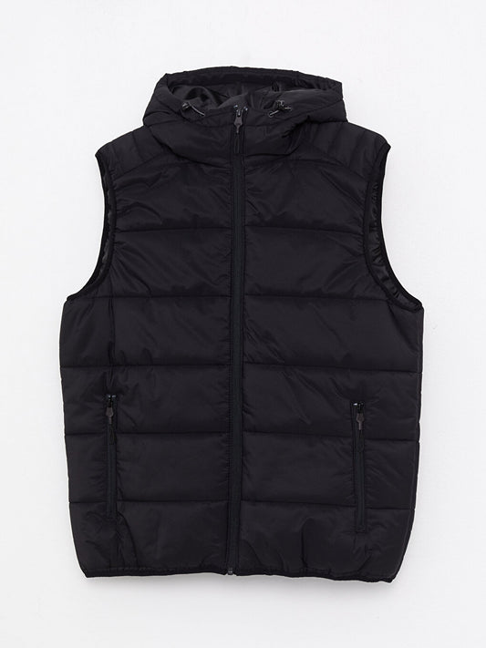 Standard Mold Hooded Men's Puffer Vest