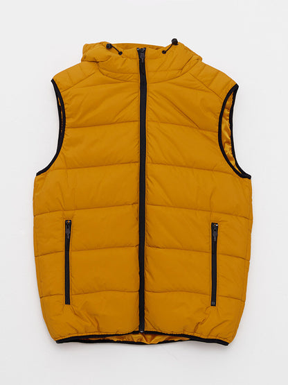 Standard Mold Hooded Men's Puffer Vest