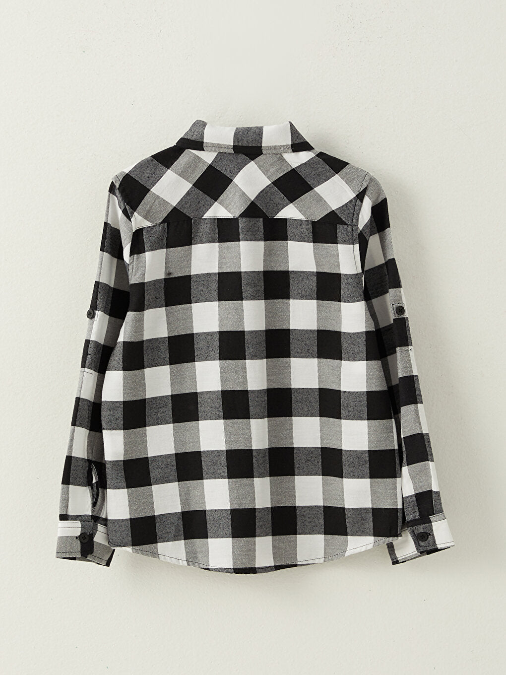 Plaid Long Sleeve Gabardine Boy's Shirt