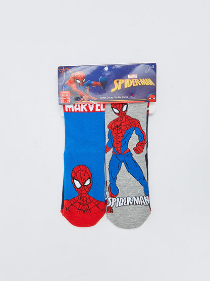 Spiderman Patterned Boy Socks 3-pack