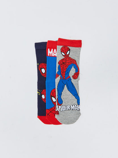 Spiderman Patterned Boy Socks 3-pack