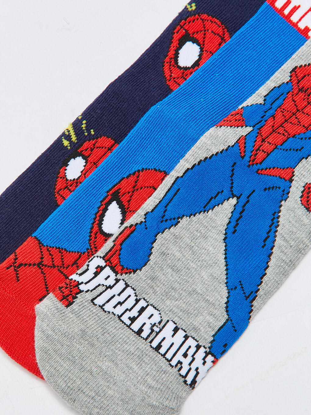 Spiderman Patterned Boy Socks 3-pack