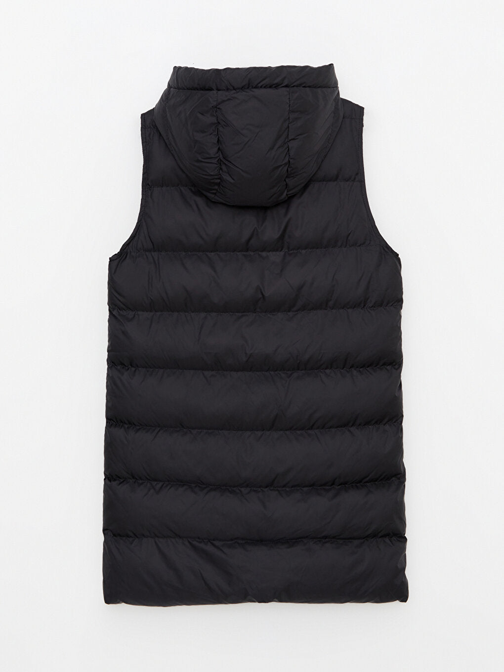 Hooded Quilted Patterned Women's Puffer Vest