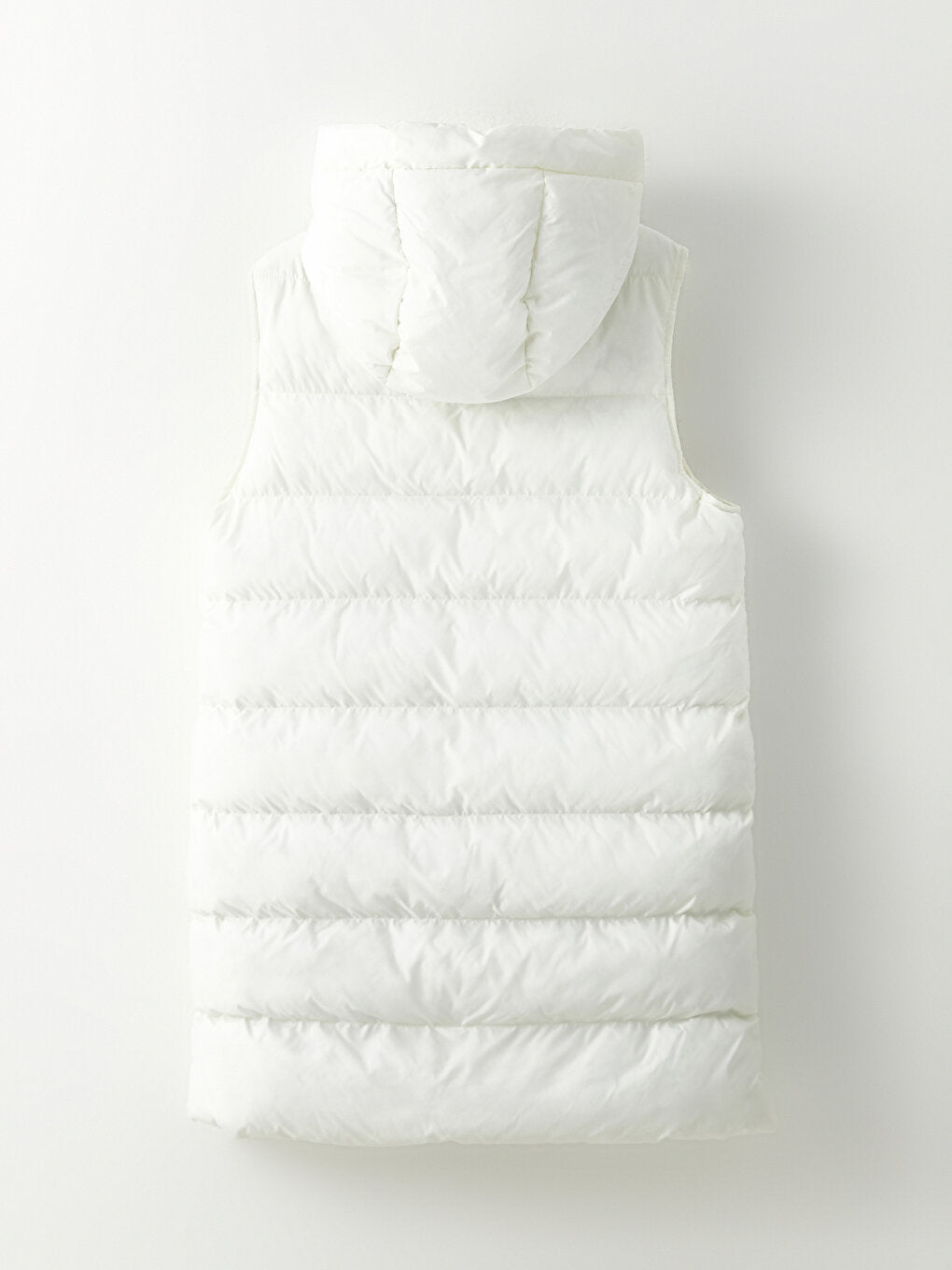 Hooded Quilted Patterned Women's Puffer Vest