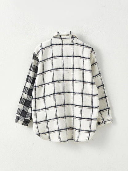 Plaid Long Sleeve Girl's Shirt Jacket