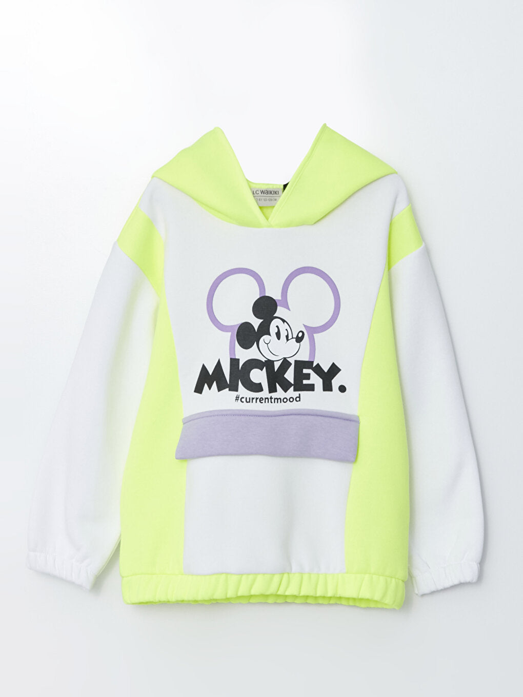 Hooded Mickey Mouse Printed Long Sleeve Girl's Sweatshirt