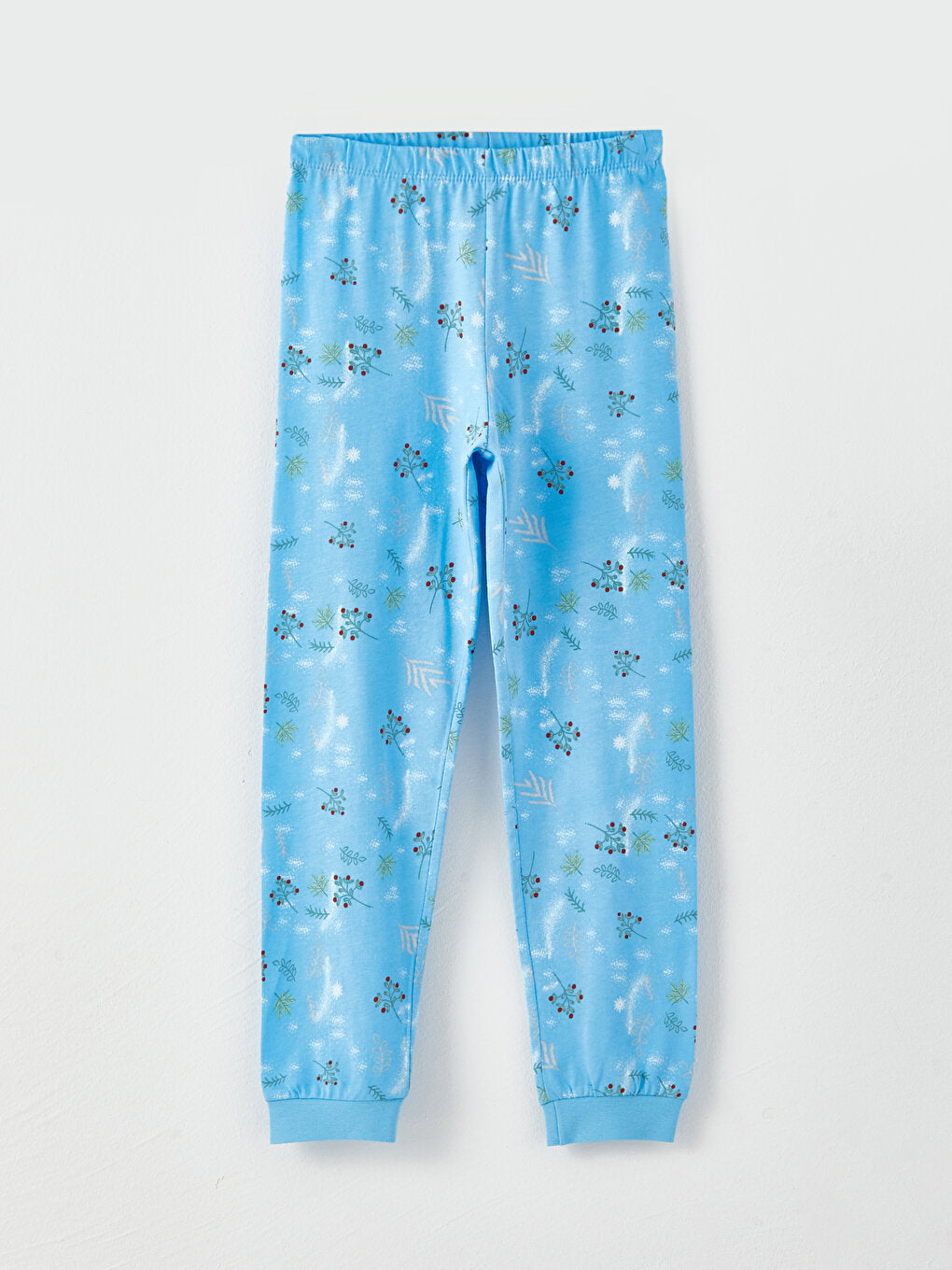 Crew Neck Elsa Printed Long Sleeve Girl's Pajama Set