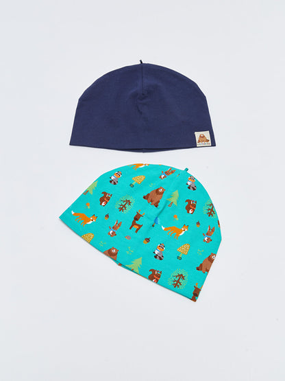 Printed Boy's Beret 2-pack