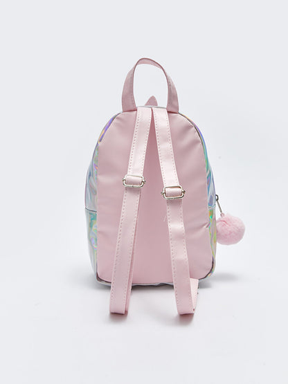 Hologram Printed Girl's Backpack with 3D Applique Detail