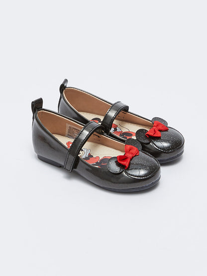 Minnie Mouse Licensed Velcro Girls' Ballerinas