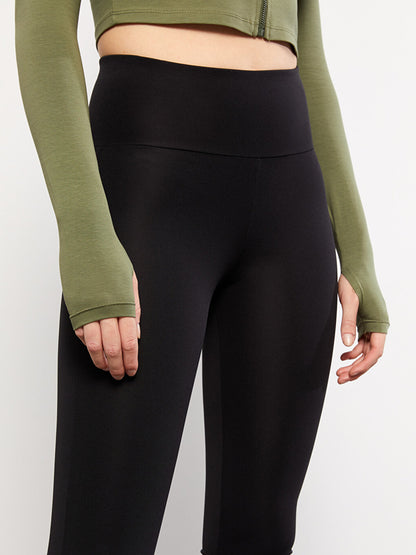 Women's Elastic Waist Straight Leggings Trousers