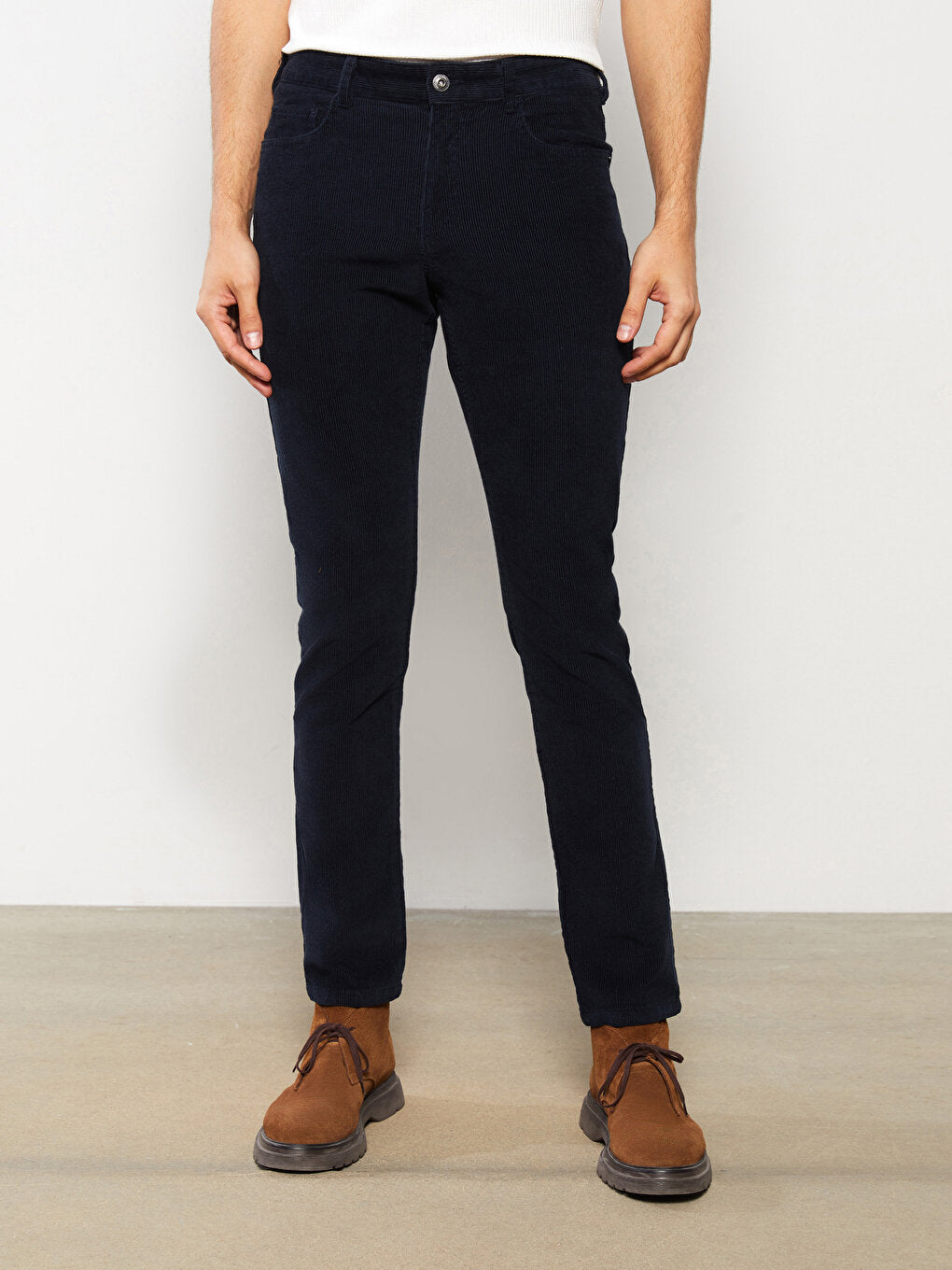 Slim Fit Velvet Men's Chino Trousers