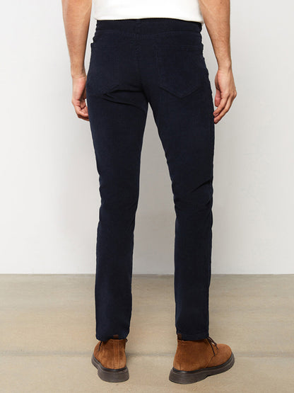 Slim Fit Velvet Men's Chino Trousers