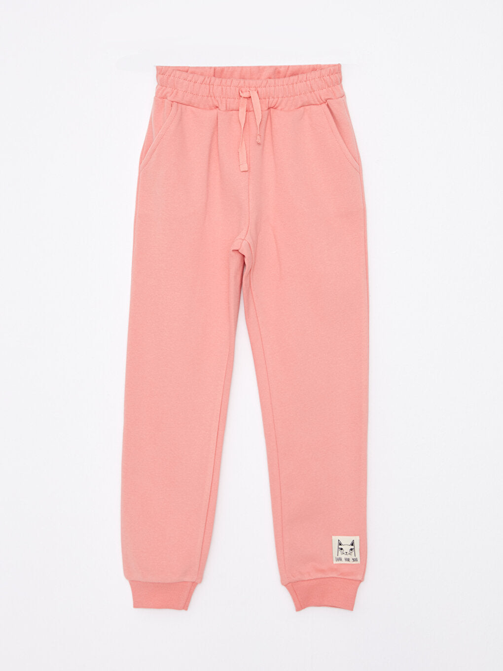 Basic Girl's Jogger Sweatpants with Elastic Waist