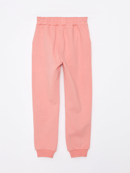 Basic Girl's Jogger Sweatpants with Elastic Waist