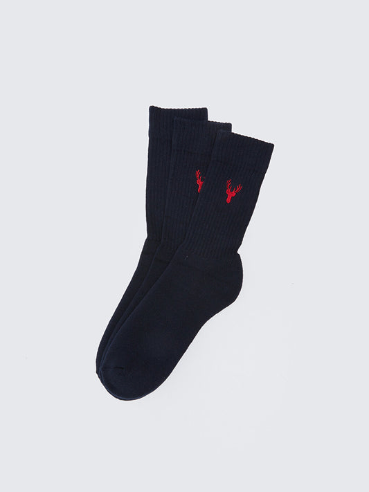 Embroidered Men's Socks 3-pack