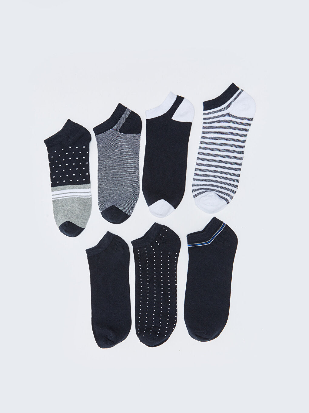 Patterned Men's Booties Socks 7-pack