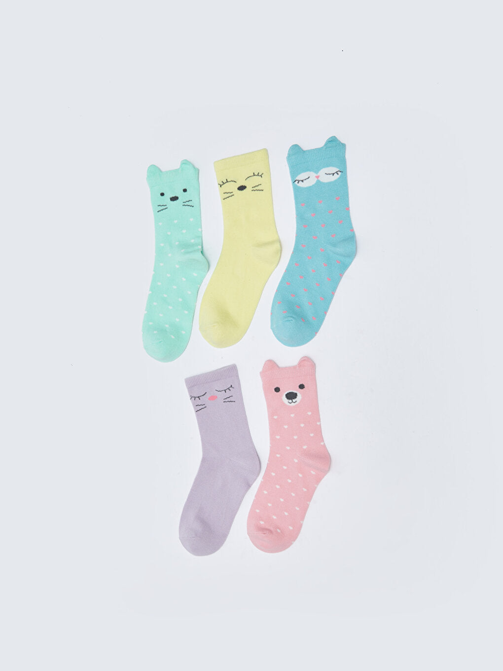 Patterned Girl's Socks 5-pack