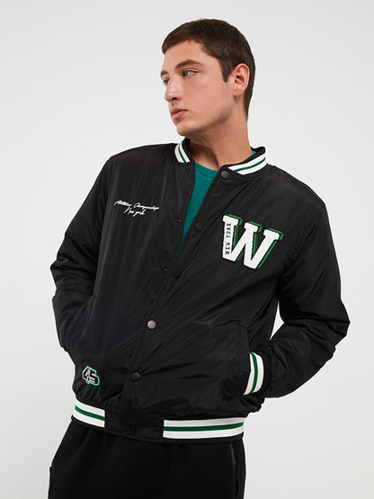 Standard Fit Long Sleeve Men's College Jacket