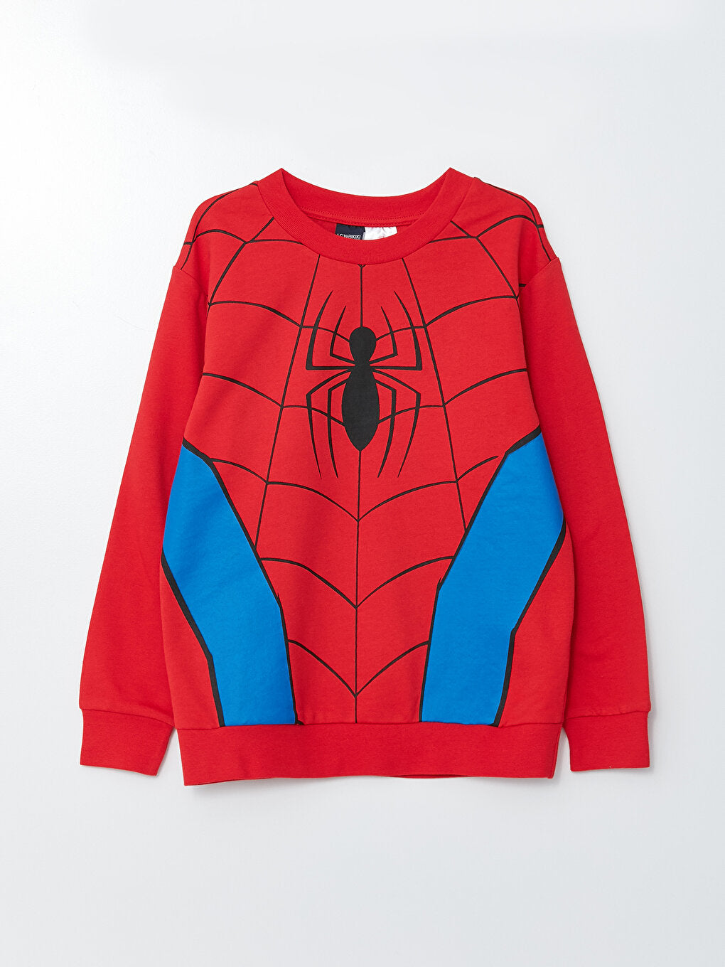 Crew Neck Spiderman Printed Long Sleeve Boy's Sweatshirt and Sweatpants