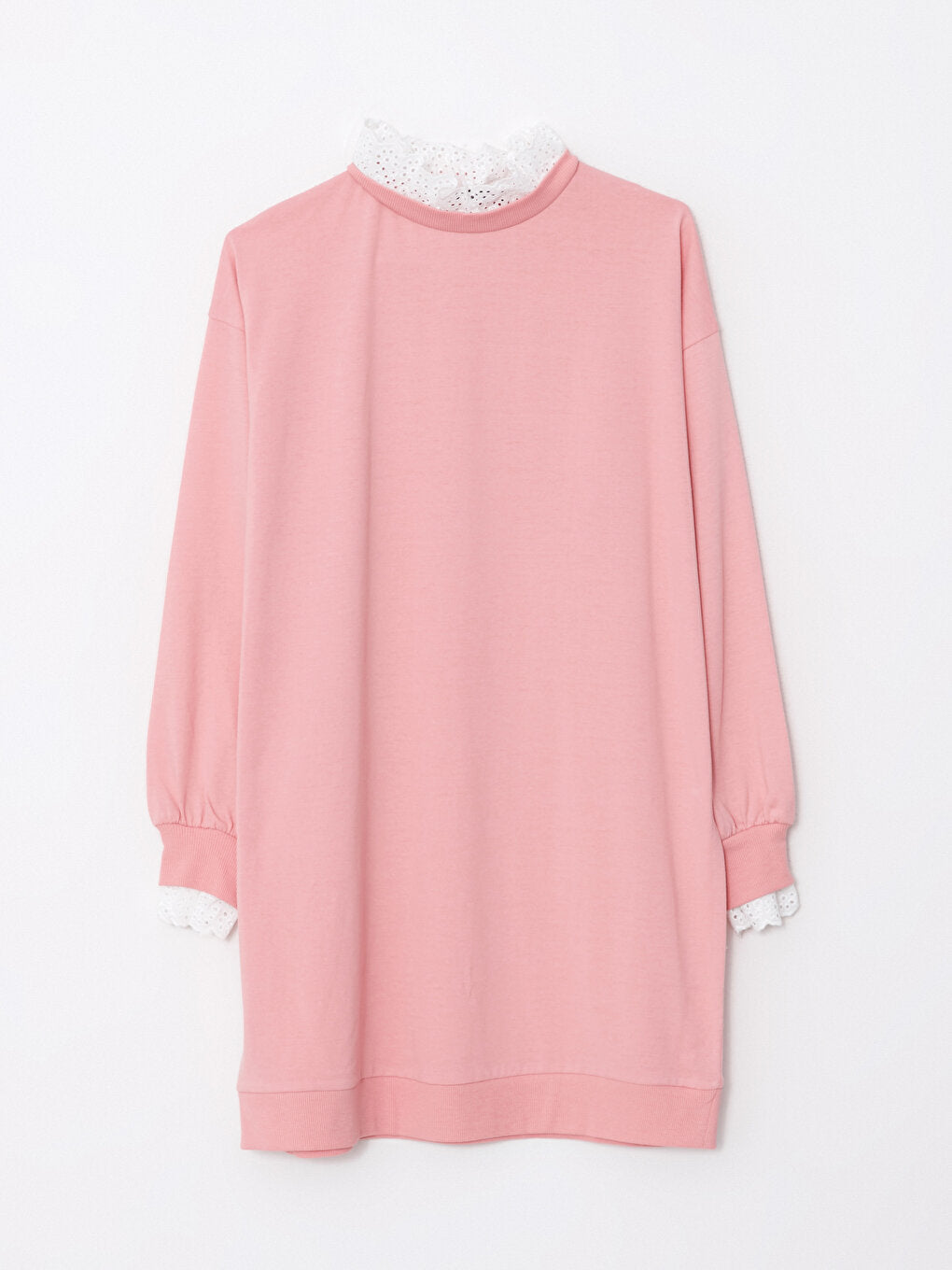 High Collar Plain Long Sleeve Women's Tunic