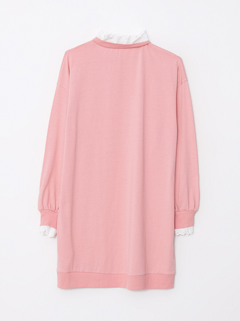 High Collar Plain Long Sleeve Women's Tunic