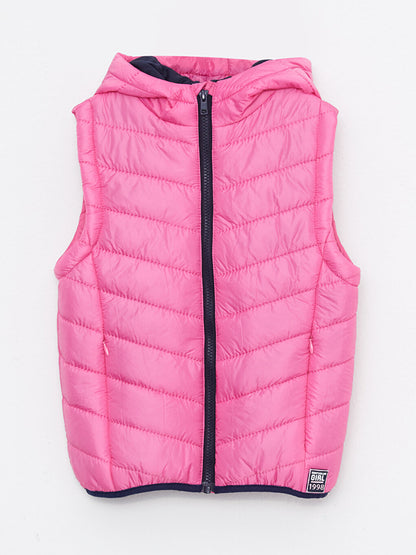 Hooded Basic Girl's Puffer Vest