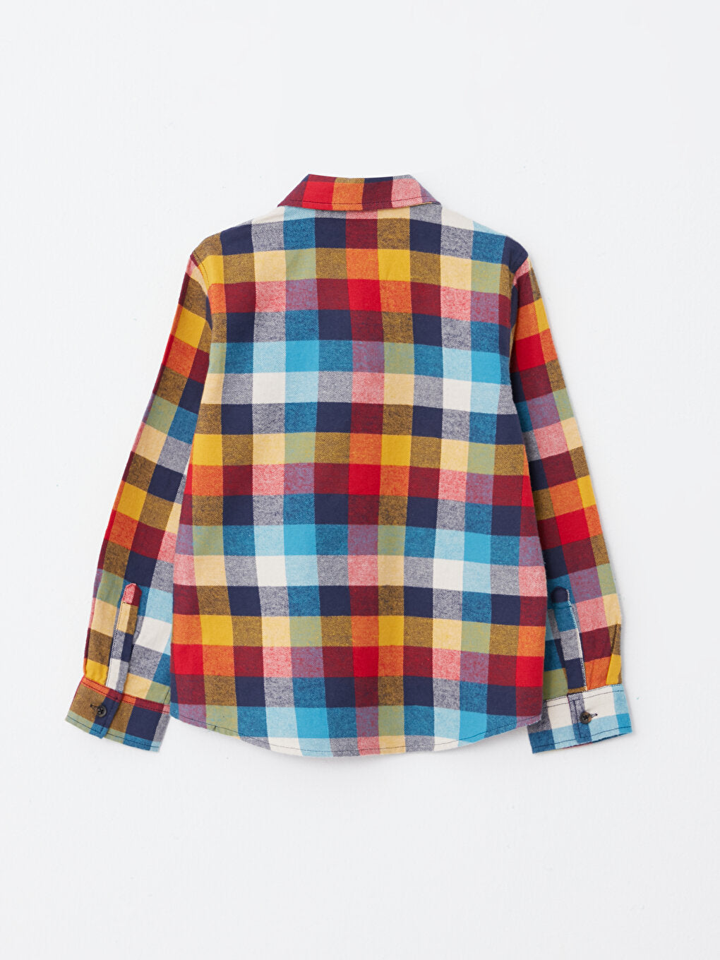 Plaid Long Sleeve Gabardine Boy's Shirt