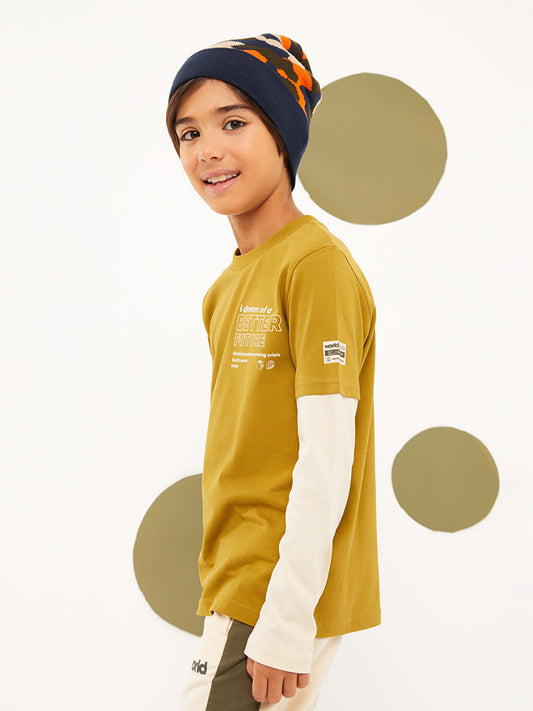 Camouflage Patterned Boy's Knitwear Beanie