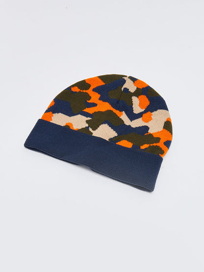 Camouflage Patterned Boy's Knitwear Beanie