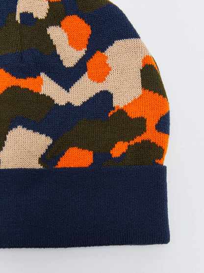 Camouflage Patterned Boy's Knitwear Beanie