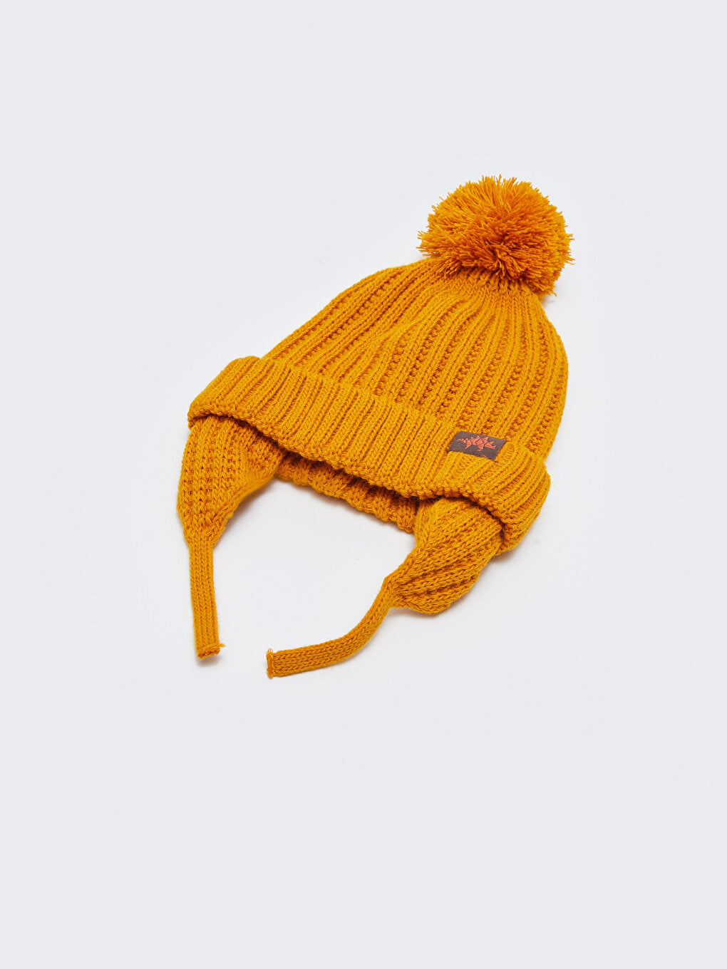 Label Printed Pompom Detailed Boy's Beanie