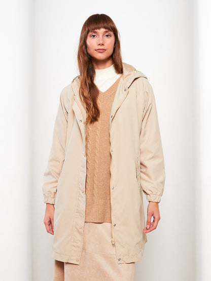 Women's Hooded Plain Coat