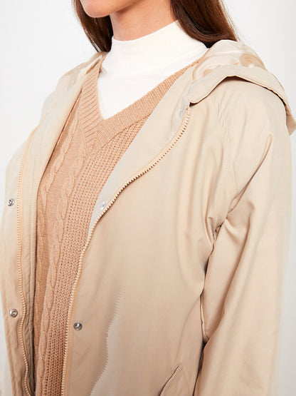 Women's Hooded Plain Coat