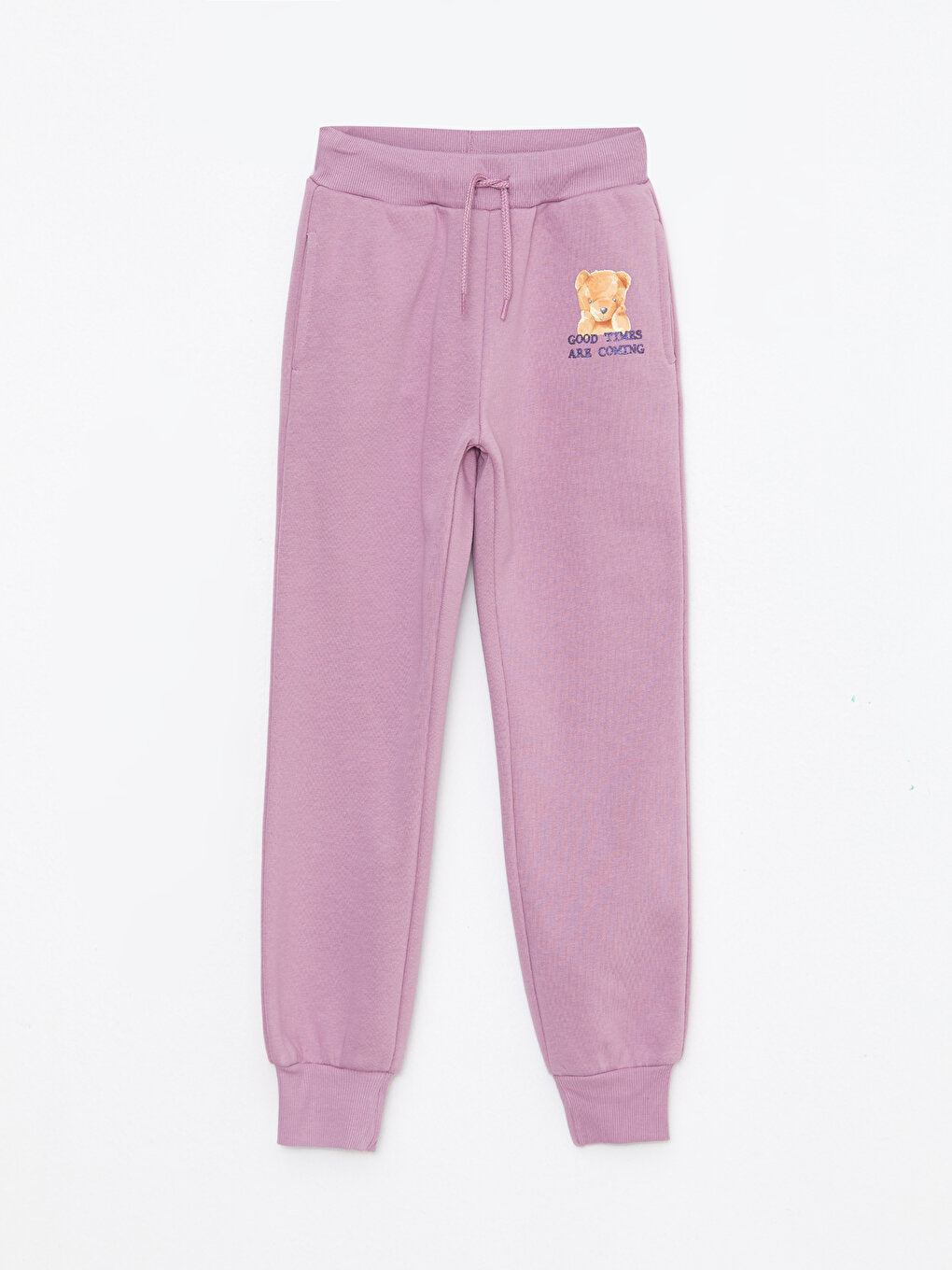 Printed Girls Jogger Sweatpants with Elastic Waist