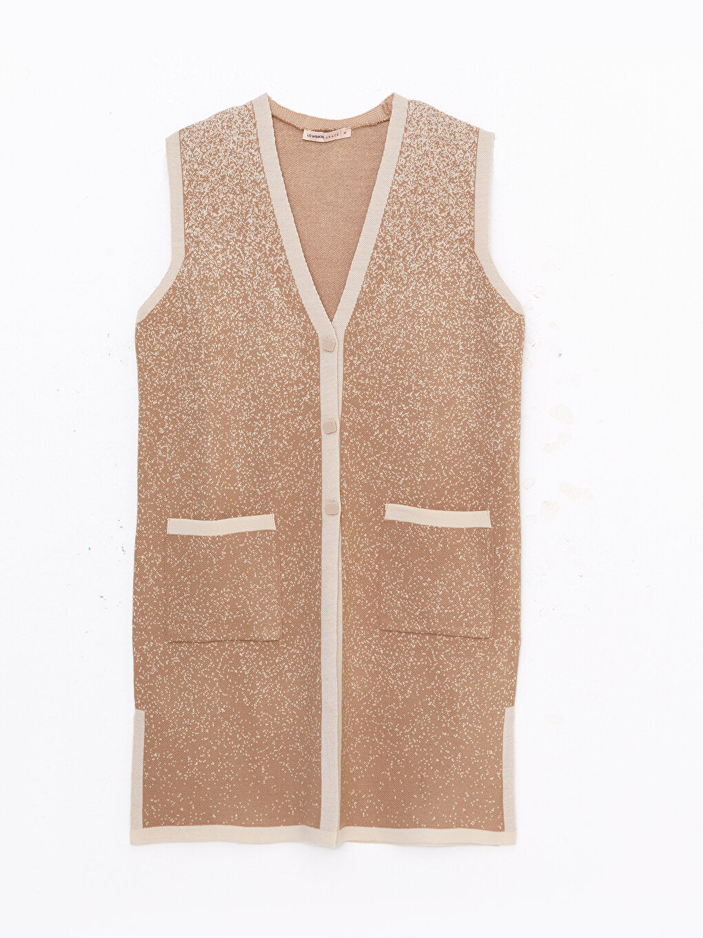 V-Neck Patterned Women's Knitwear Vest