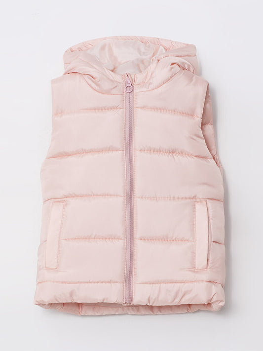 Hooded Basic Girl's Puffer Vest