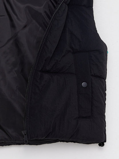 Women's Hooded Plain Puffer Vest