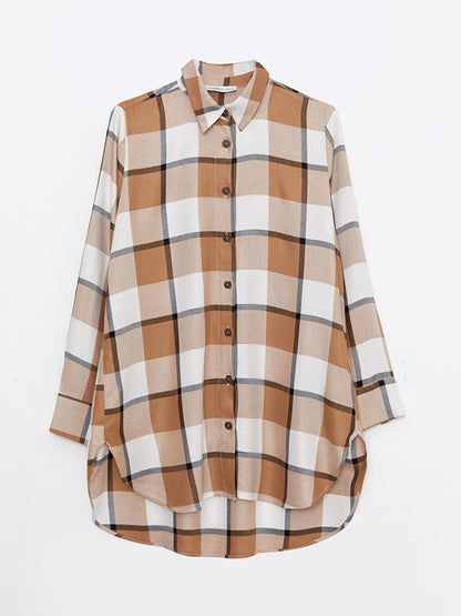 Plaid Long Sleeve Women's Shirt Tunic