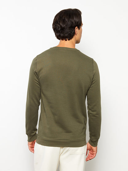 Crew Neck Long Sleeve Men's Sweatshirt