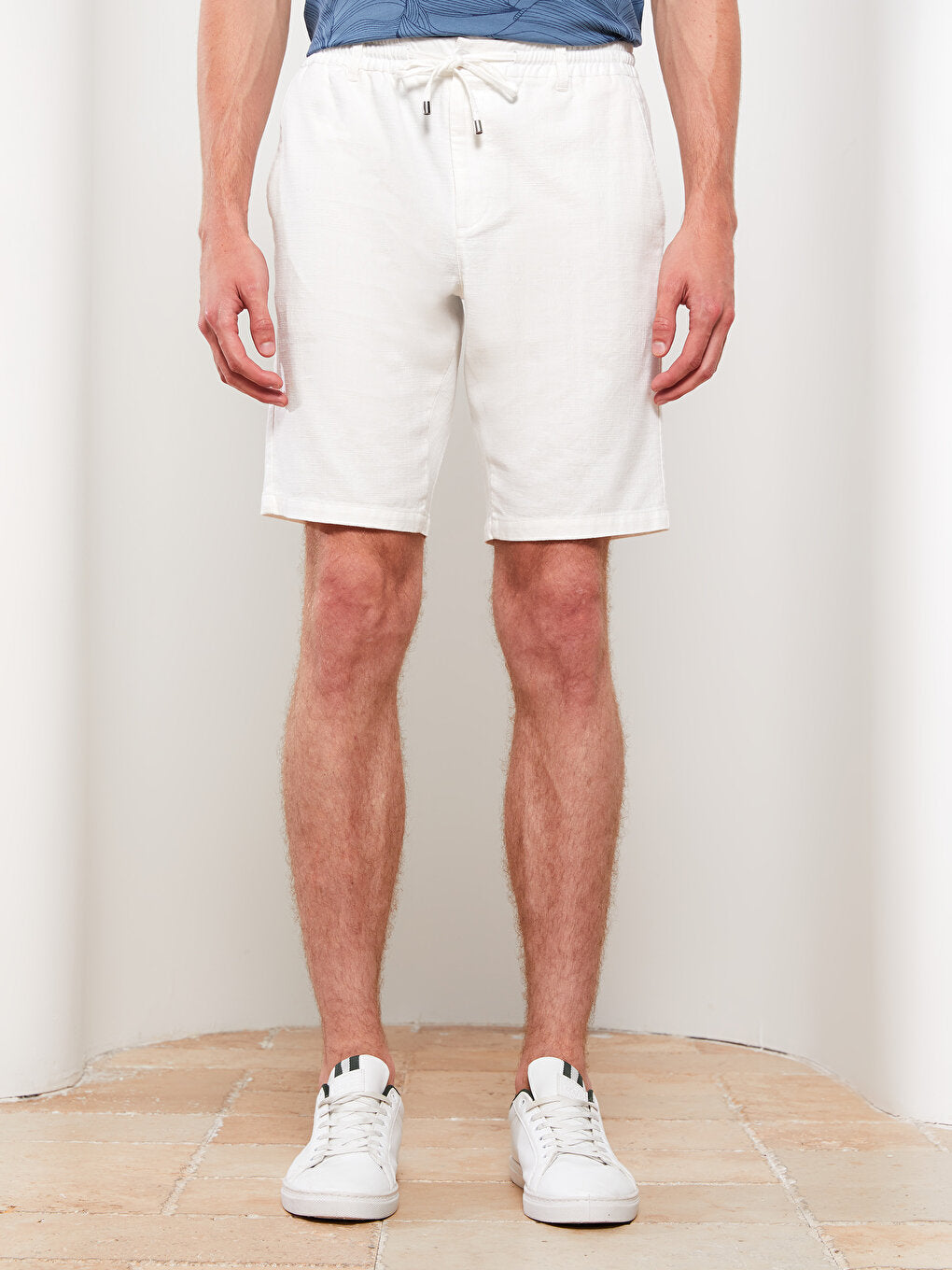 Slim Fit Gabardine Men's Shorts