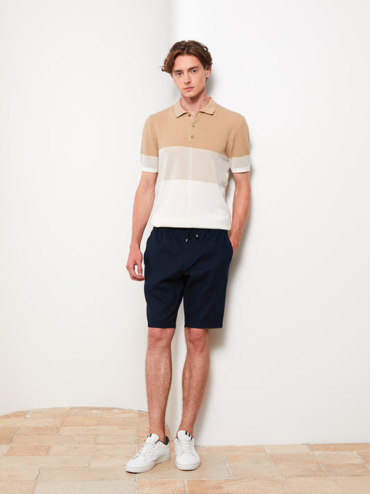 Slim Fit Gabardine Men's Shorts